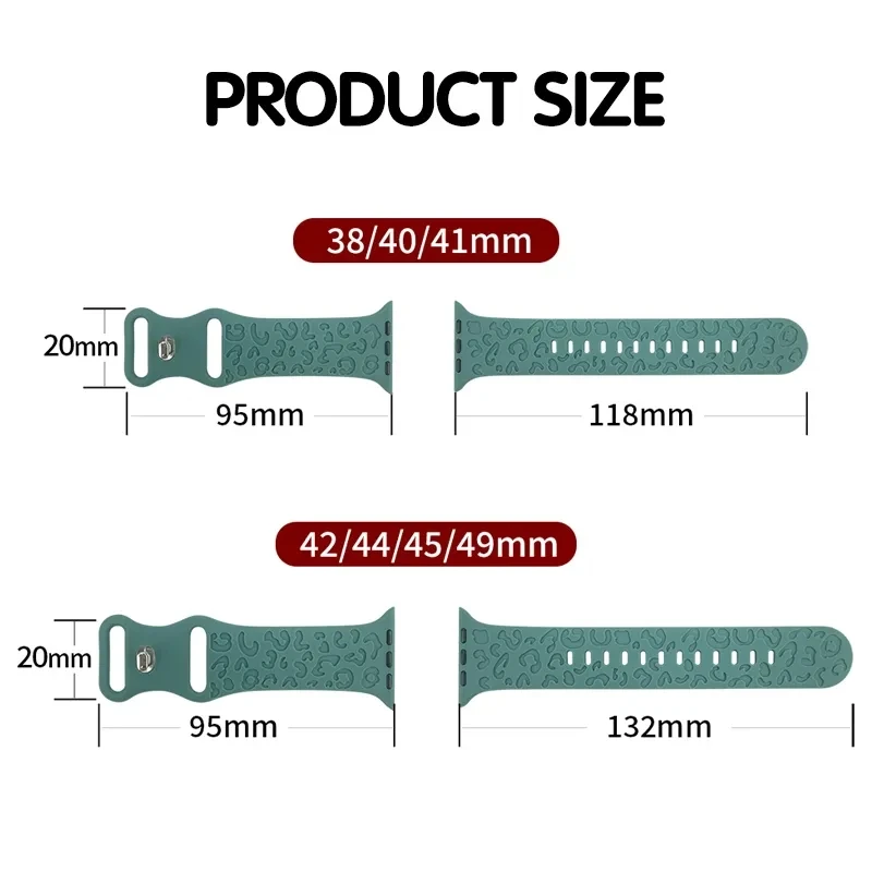 Engraved Bands for Apple Watch Bracelet 40mm 41mm 38mm 42mm 44mm 45mm 49mm Silicone Strap iWatch Ultra 2/Ultra Serie 9/8/7/6/5/4