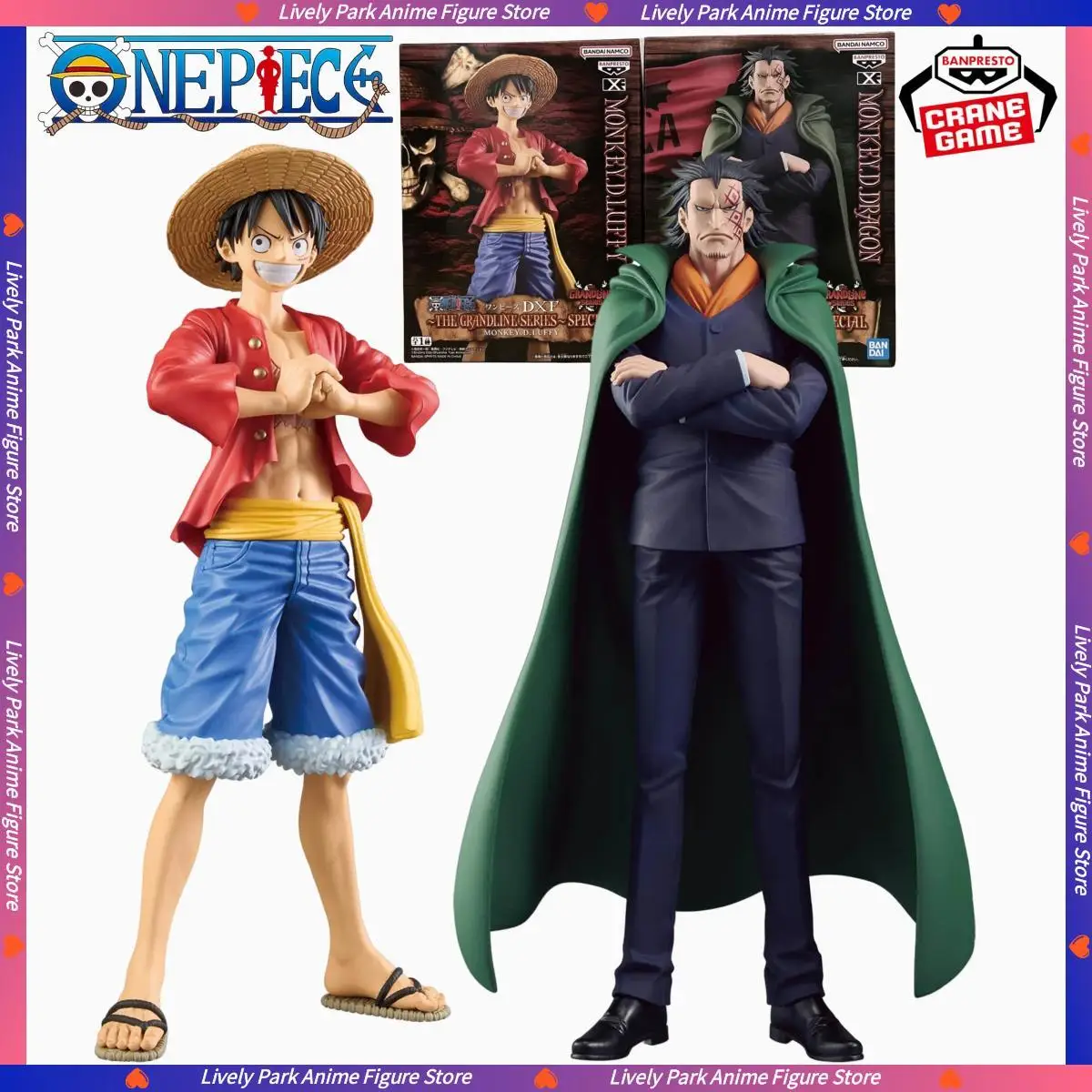 

BANDAI Original ONE PIECE DXF-THE GRANDLINE SERIES-SPECIAL MONKEY.D.LUFFY MONKEY.D.DRAGON Anime Action Figures Toy Festival Gift