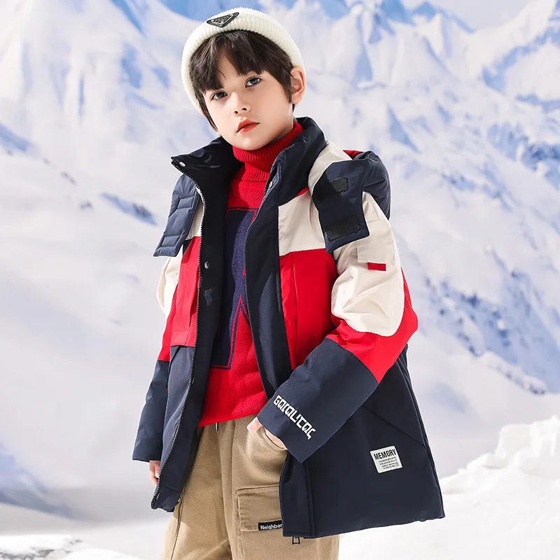 2024 Russian Winter Children Boys Down Jacket Waterproof Thicken Warm Teenage Boy Ski Jacket 3-16 Years Kids Boys Parkas