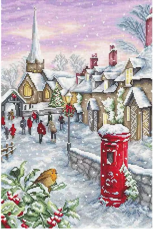 Cross Stitch Kit -Luca-S B2361 Christmas Eve 43-52 28ct 32ct 14ct Metallic fabric   Cloth hand Embroidery Material Kit