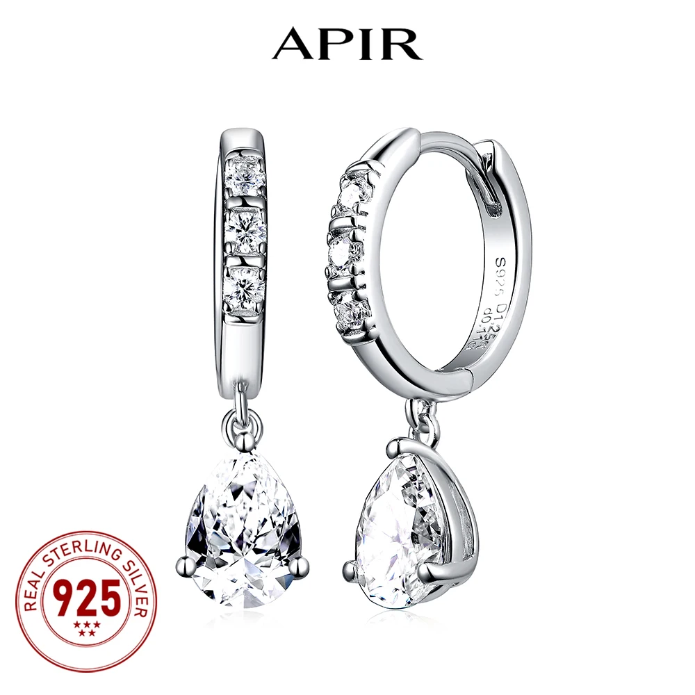 

Серьги-кольца APIR 2,5 карата с муассанитом для женщин, стерлинговое серебро 925 пробы, висячие бриллианты, свадебные высококачественные ювелирные изделия, серьги-гвоздики, подарок
