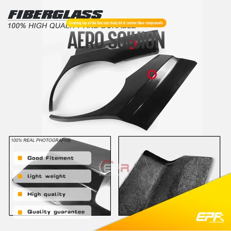APR Style FRP Fiber Glass Wide Body Rear Fender +40mm Fiberglass Wheel Arch Cover Drift Kit Fit For Mitsubishi Evolution EVO 8 9