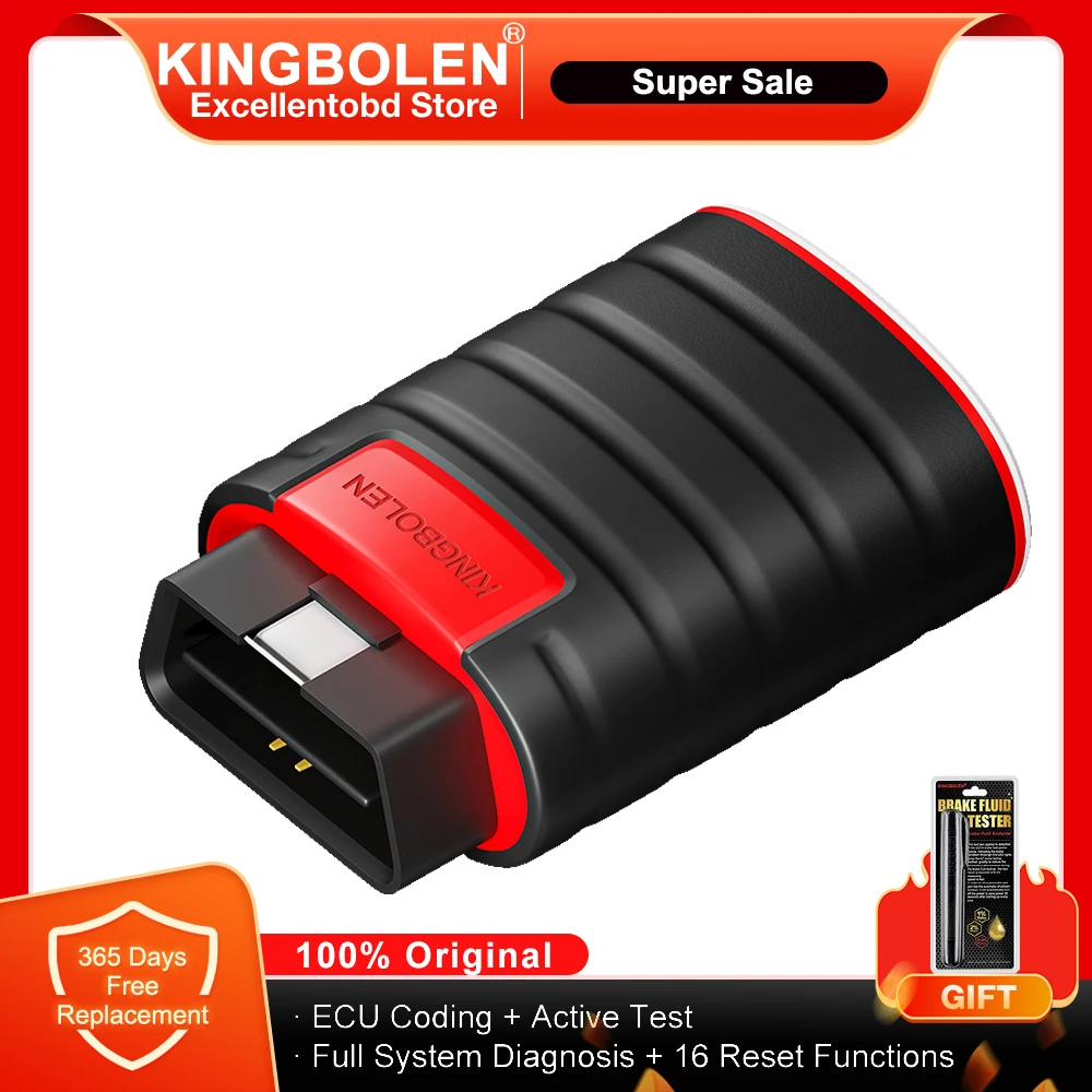 

KINGBOLEN Ediag Hot Version Full System Diagnostic Tool OBD2 Scanner 16 Resets ECU Coding Active Test PK THINKCAR Thinkdiag