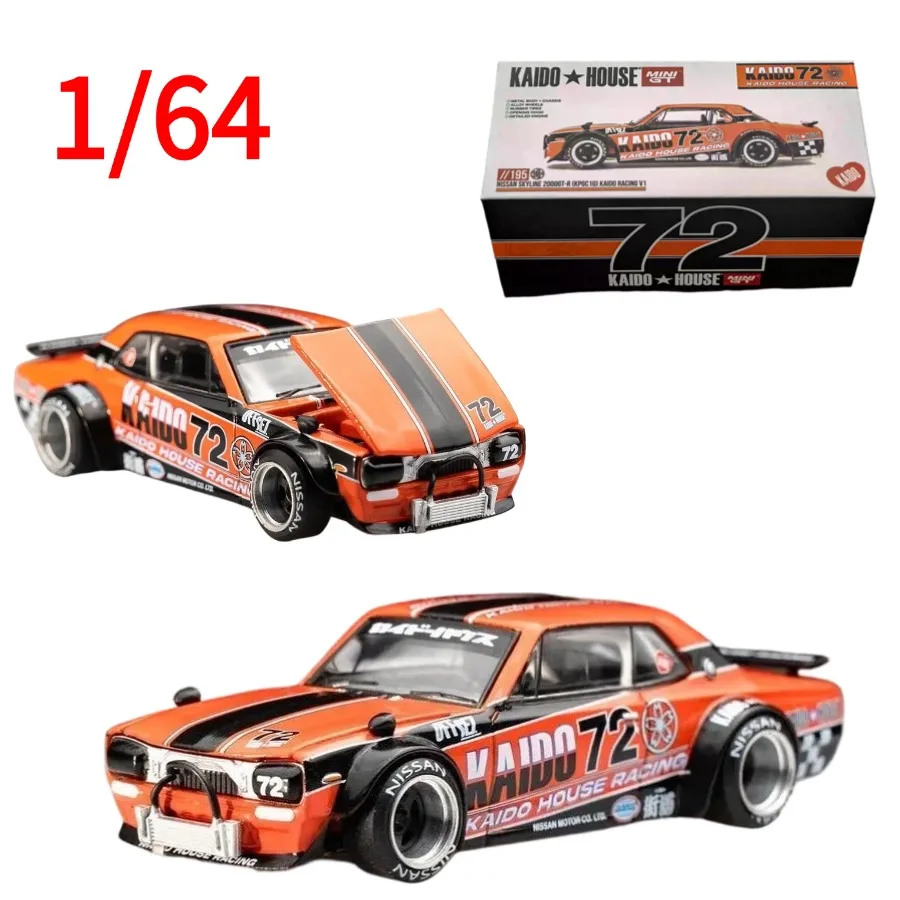 Kaido House Diecast 1:64 Nissan SKYLINE 2000GT-R  KAIDO RACING V1 KHMG195 Alloy Car Model Nissan Play Vehicles Model Cars