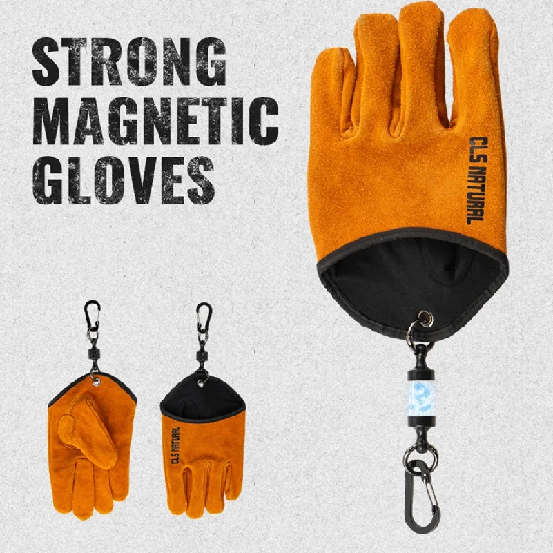 Heat Resistant BBQ Gloves, Cowhide Leather Camping Fire Handling Gloves, Non-Slip Grilling Mitts for Outdoor Fishing & Welding P