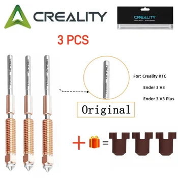 مجموعة فوهة Creality K1C Unicorn سريعة التبديل مع فوهة فولاذية صلبة من سبائك النحاس للطابعات ثلاثية الأبعاد K1C، Ender 3 V3/V3 Plus