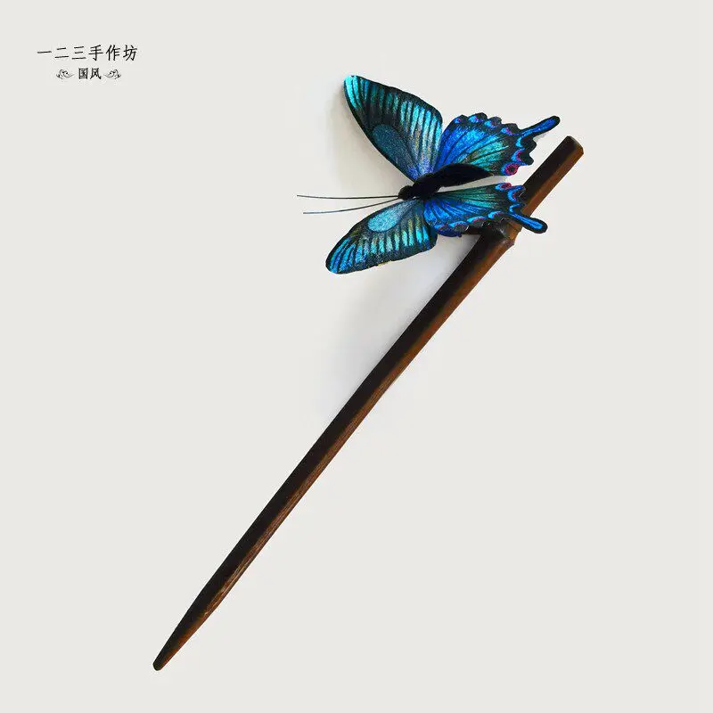original-shuangfeiyi-chinese-intangible-heritage-velvet-hairpin-exquisite-unique-vintage-butterfly-hair-accessory-for-women