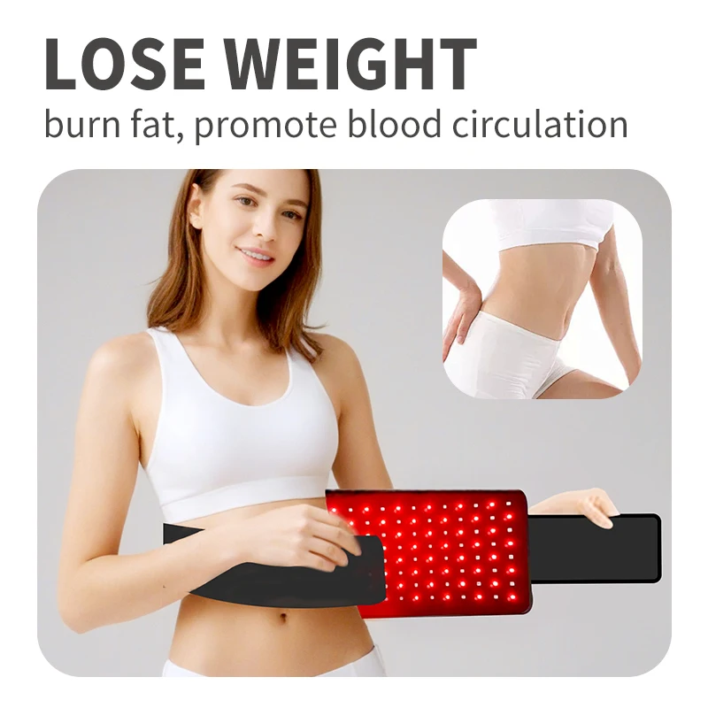 120 Led Lights Wrap Infrared Physiotherapy Light Belt Pad Pain Relief 660Nm 850Nm Led Red Light Physiotherapy Belt