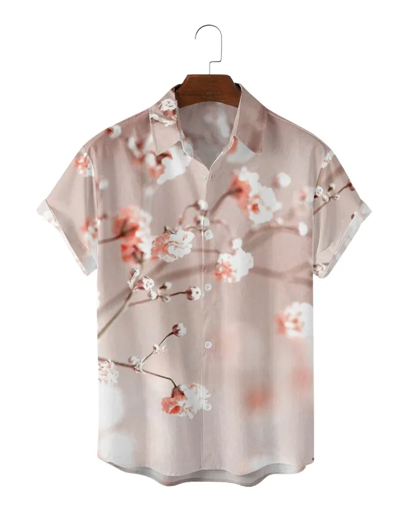 

2022 Summer Short Sleeve Shirts Original Risk Free Summer Print Shirts Ethnic Trend Men's Tops 046