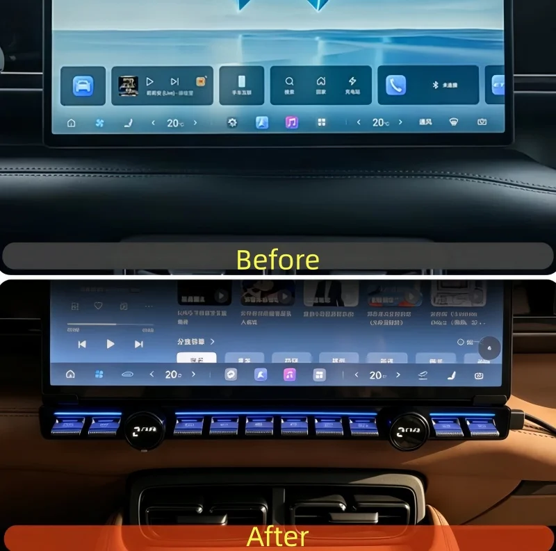 Car Central Control Screen Physical Buttons Fit for BYD Leopard 5 Modified Upgrade Air Conditioning Knob Control Car Accessories