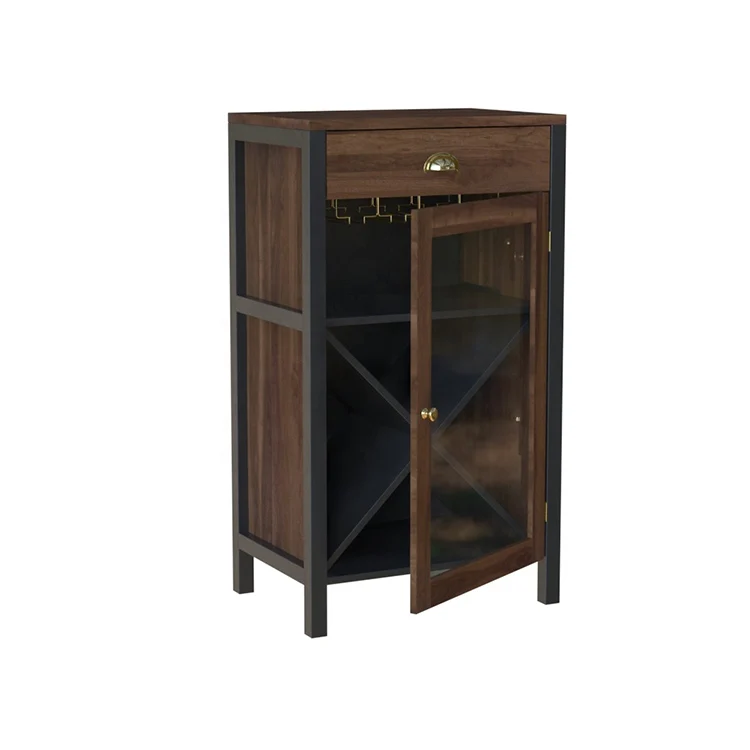 Factory Supply Sideboard Cabinet Home Furniture Mini Corner Movable Bar Wine Display image 3