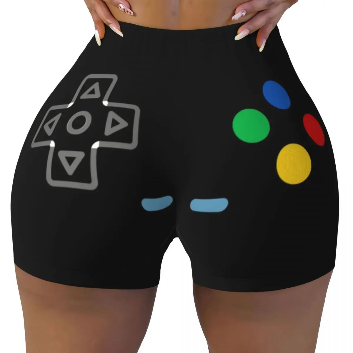 Custom Gamer Gaming Controller Workout Shorts Women I Am Always In Control Gym Volleyball Biker Yoga Shorts