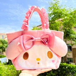 Sanrio Kuromi My Melody Canvas Bag Japanese Style Anime Cinnamoroll Pom Pom Purin Handbag Lolita Bag Birthday Gifts For Girl