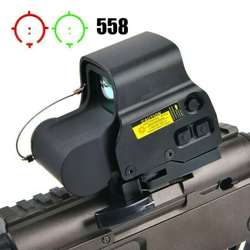 HD 558 Red Green Dot Tactical Scope Riflescope HoloSight with Quick Detach Lever