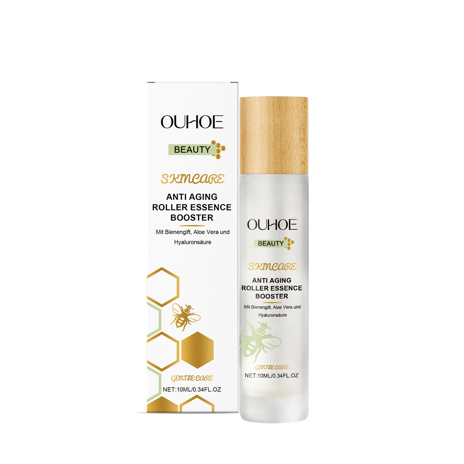 Ouhoe Night Essence Gentle Nourishing Moisturizing Tightening Skin Remove Wrinkle Lift Frim Fade Fine Lines Roller Face Serum