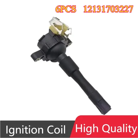 6Pcs 12131703227 12131703228 12131748018 UF300 12131748017 12131404309 Ignition Coil For BMW E38 E39 E31 E36 E46 X5 Z3 Z8 540i