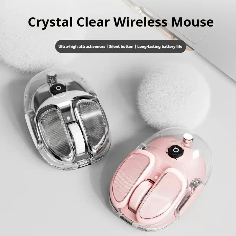 

New Girls' High Face Value Wireless BT Mouse Rechargeable Lightweight Silent Click Dual-Mode Potato Modeling