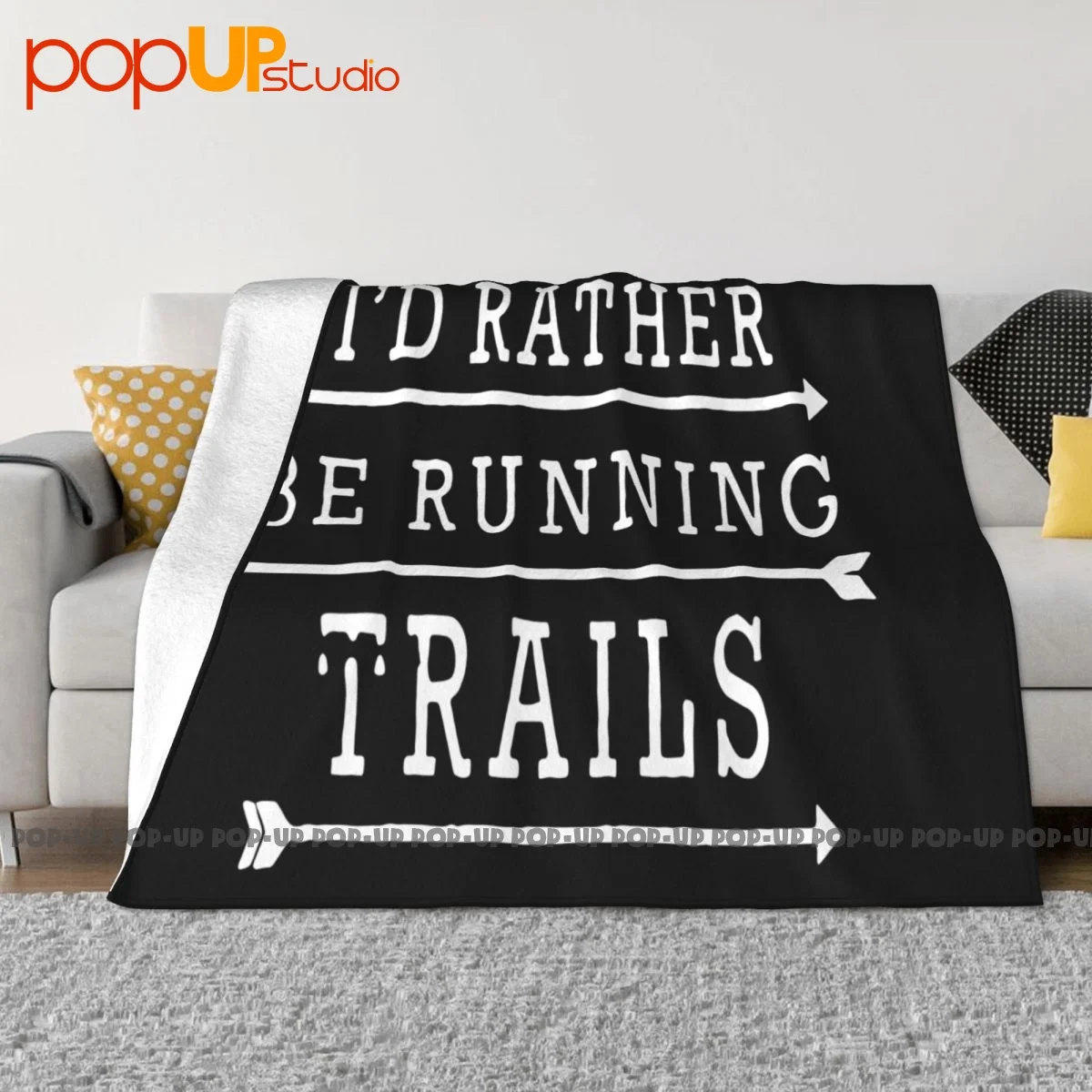 Id Rather Be Running Trails Blanket High Comfort All Season Bedding Travel Camping Blanket