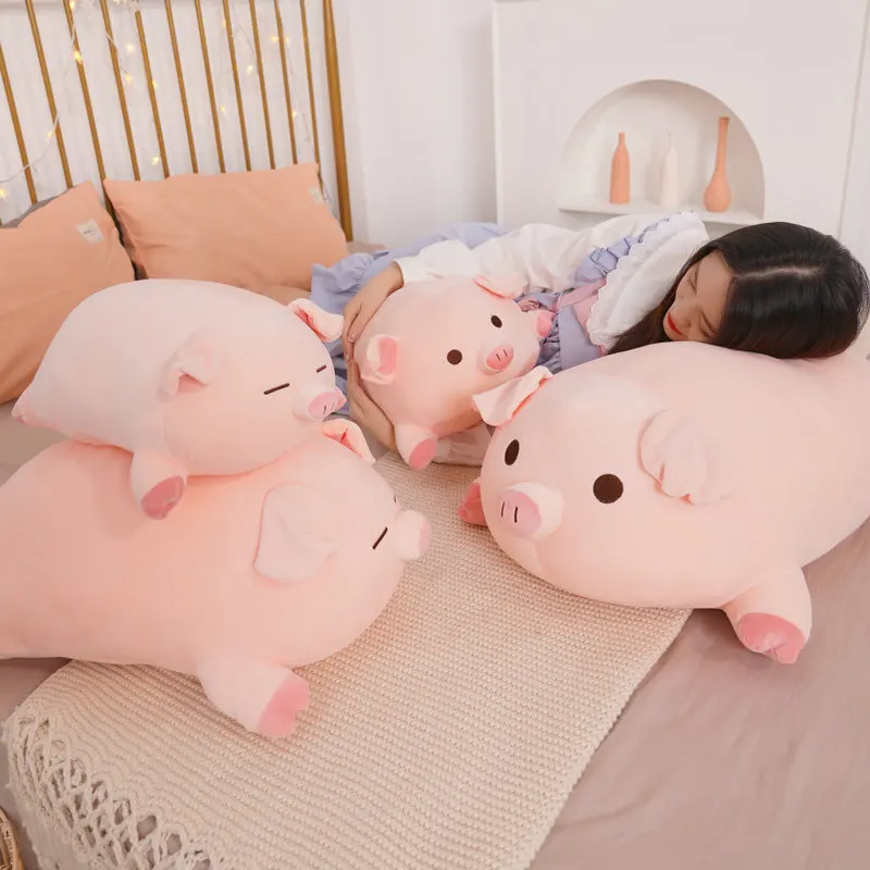 40-100cm Cartoon Fat Pig Plush Toy Lovely Soft Animal Pillow Big Doll Stuffed For Boys Girls Birthday Gifts