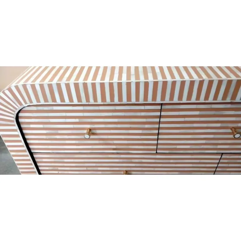 Environmentally friendly bone-embedded drawer cabinet, using traditional artisan craftsmanship