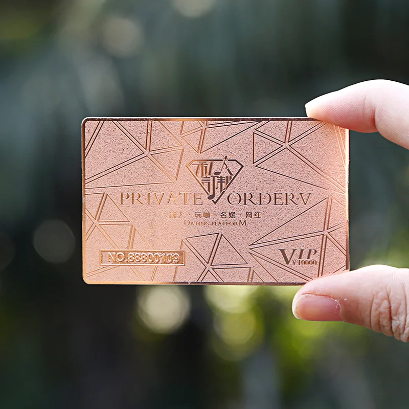 

Индивидуальная металлическая карта, членская карта, высококачественная металлическая визитная карточка специальной формы, изготовление полых матовых членских карт