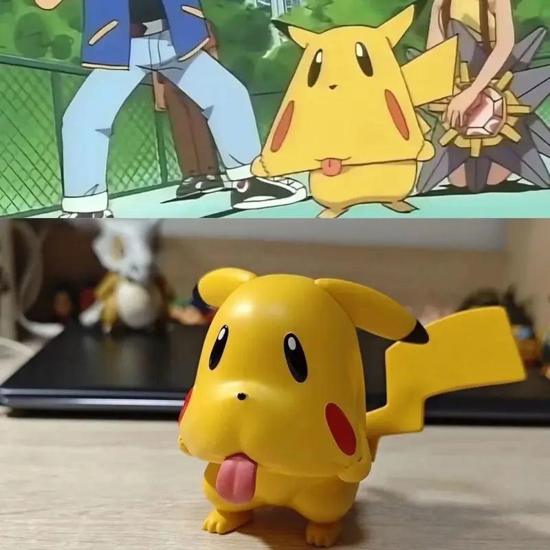 

New 7cm Pokemon Cubone Grimace Pikachu Figure Cartoon Cute Ornament Model Desktop Car And Decoration Festival Gift Collectible