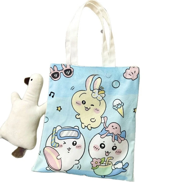 Large-capacity Storage Bag Student Storage Backpack Single-shoulder Bag Canvas Bag Cartoonish and Cute Handbag Shopping Bag view 6