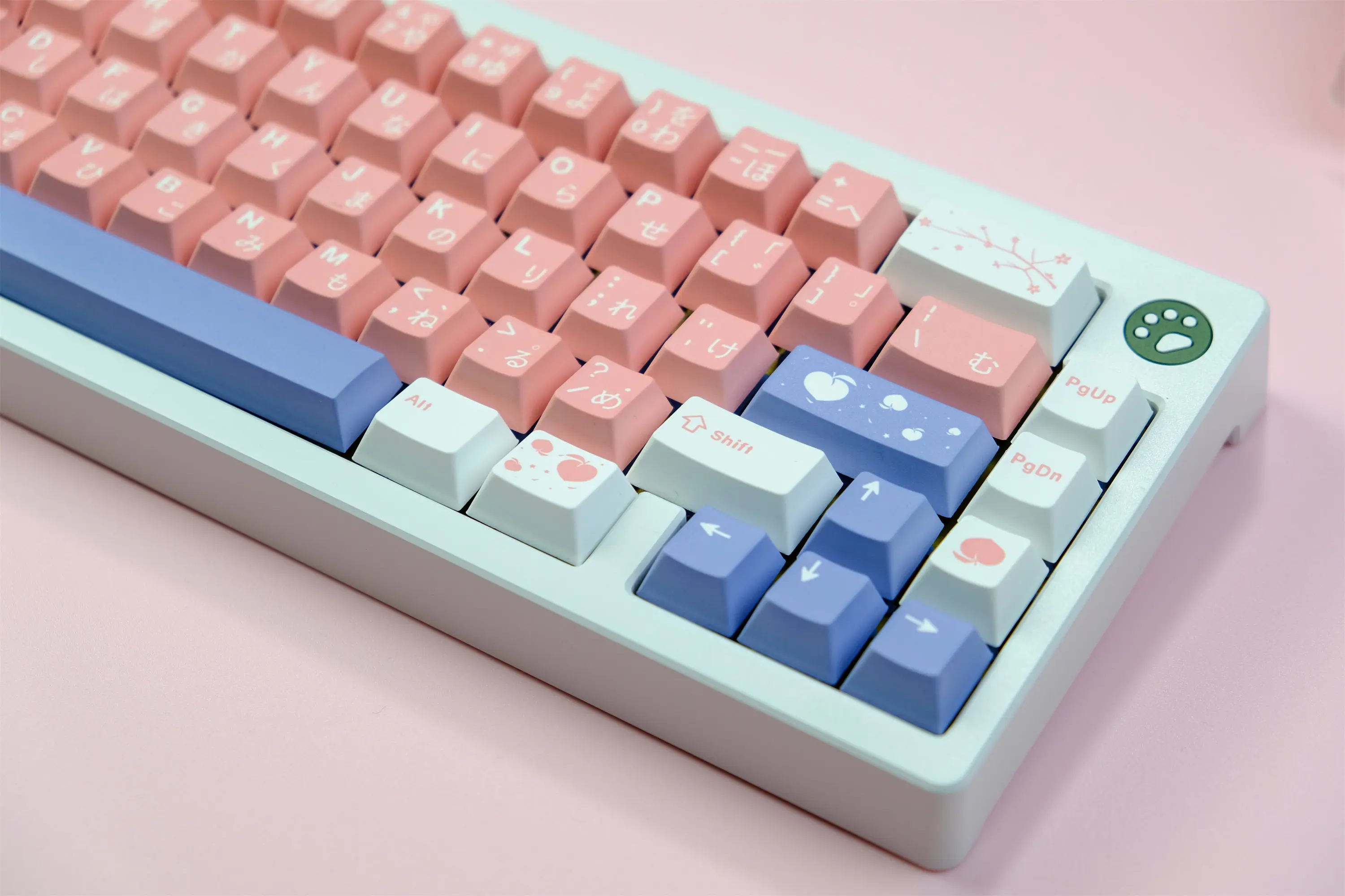 GMK Peach Blossom Keycap, 129 teclas, PBT Keycaps, perfil cereja, DYE-SUB, teclado mecânico personalizado