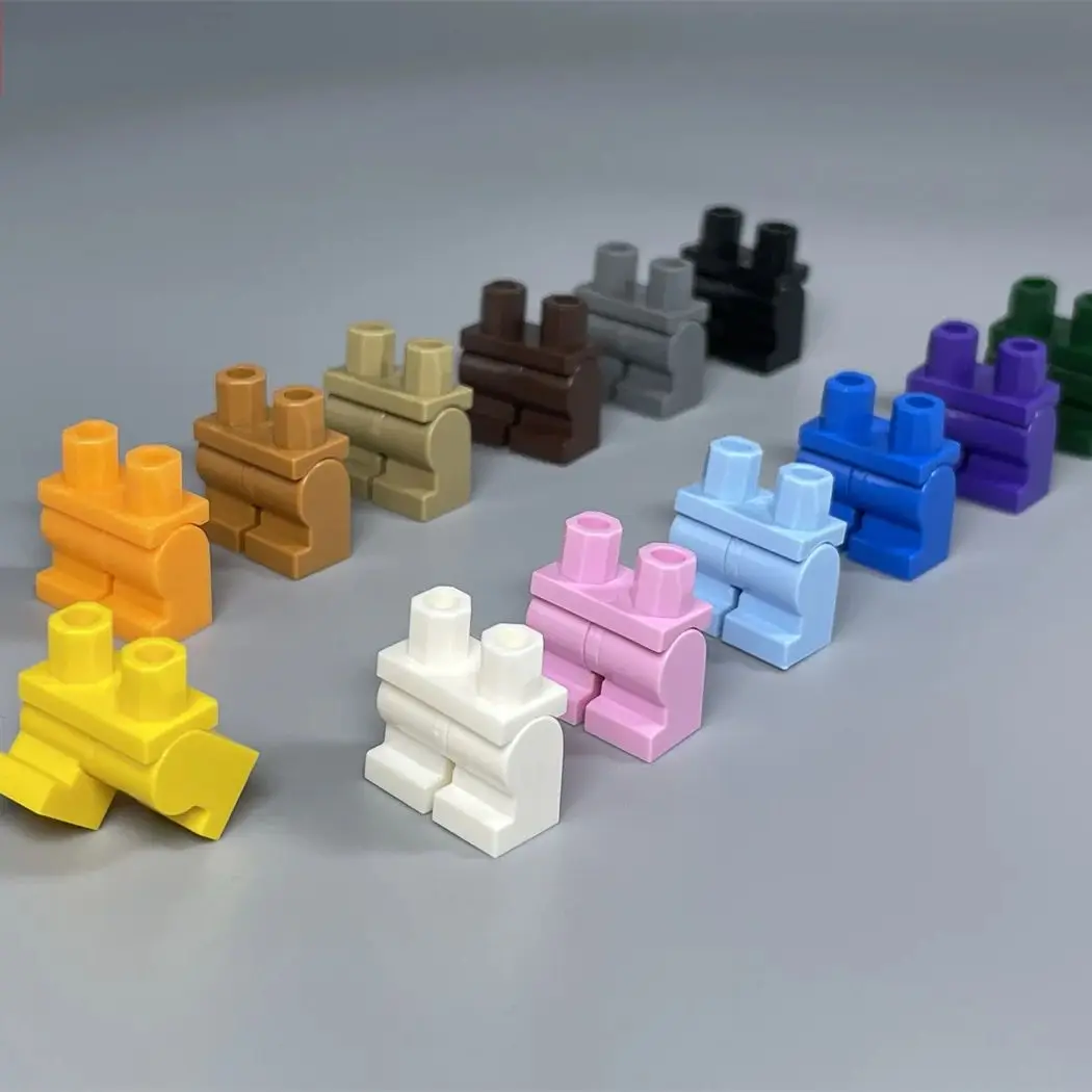 12 stücke MOC Ziegel Bewegliche Kurze Beine Für 4cm Modell Action Figure Spielzeug Kinder Pädagogisches Bausteine Zusammengebautes Spielzeug kunststoff Puppe