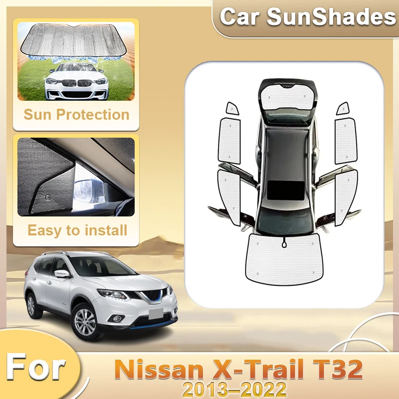 

Car Full Coverages Sunshades For Nissan X-Trail Accessories T32 Rogue XTrail X Trail 2013~2022 2016 Reflector Shade Sun Visor