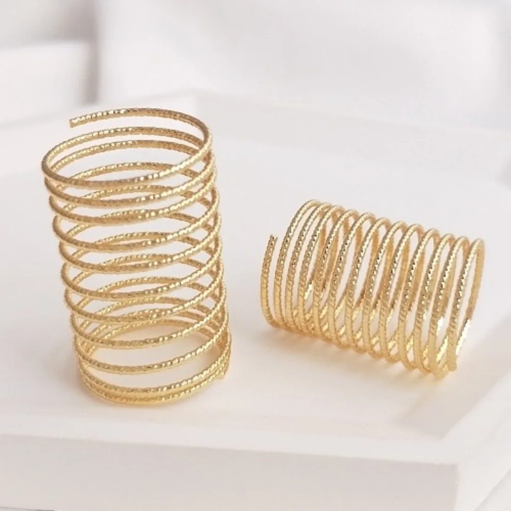 

14K Gold Color Batch Flower Copper Wire Ring DIY Accessories Spring Ring Manual Winding Main Coil Material