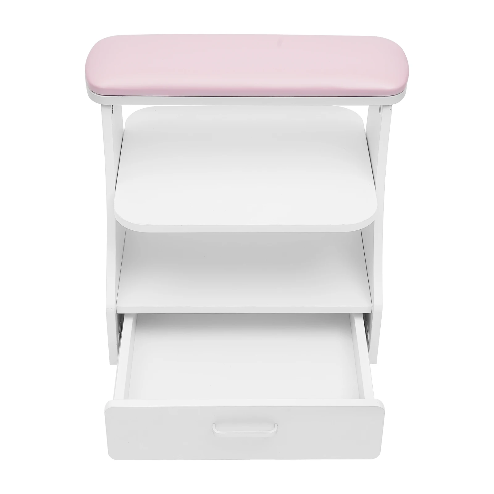 3-Tier Portable Esthetician Trolley Salon Nail Foot Trolley Cart Rolling Pedicure Manicure Cart with Seat for Nail Salons & Spa