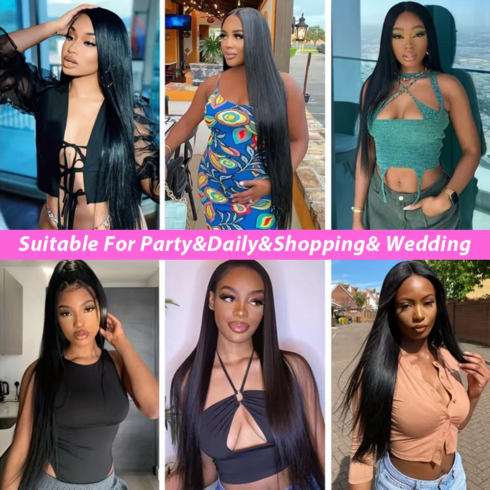 5x5 Ready to Go HD Lace Glueless Wigs 40 Inch 100%  Human Hair Wig 13x6 Pre Plucked Human Wigs 250 Density 13x4   Human Hair Wigs Perruques Naturelles Dentelle For Women  Brazilian image 7