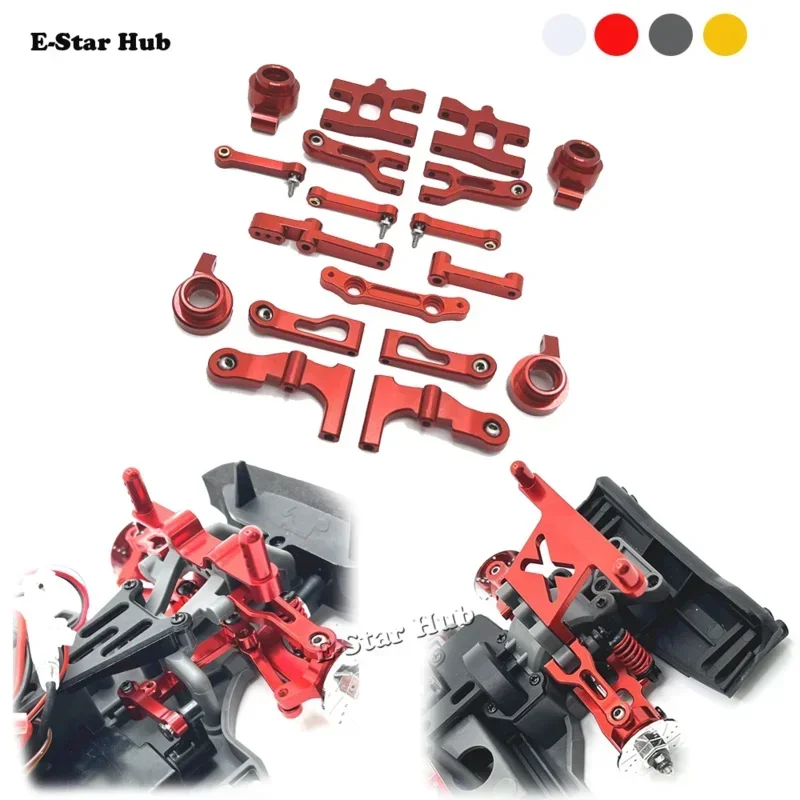 

Front and Rear Swing Arm Wheel Cup Steering Cup Steering Rod Group for 1/16 MN38 Metal Upgrade Parts Kit RC Car OP Accessories