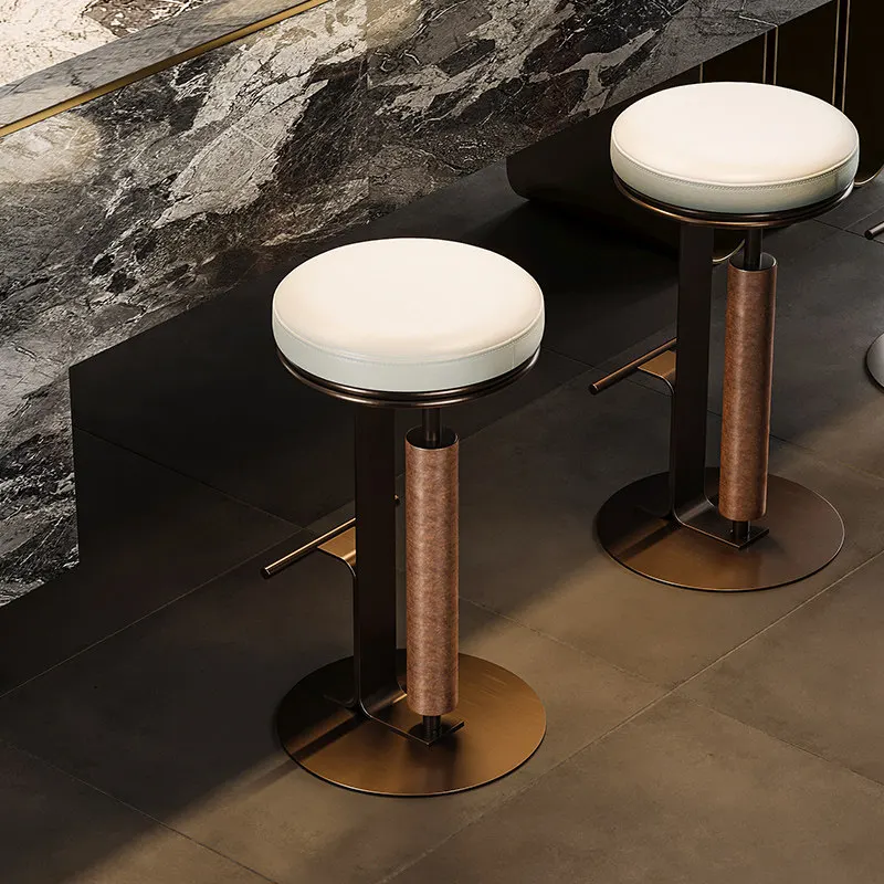 LMM cafe minimalist high stool light luxury bar front desk creative high bar chair