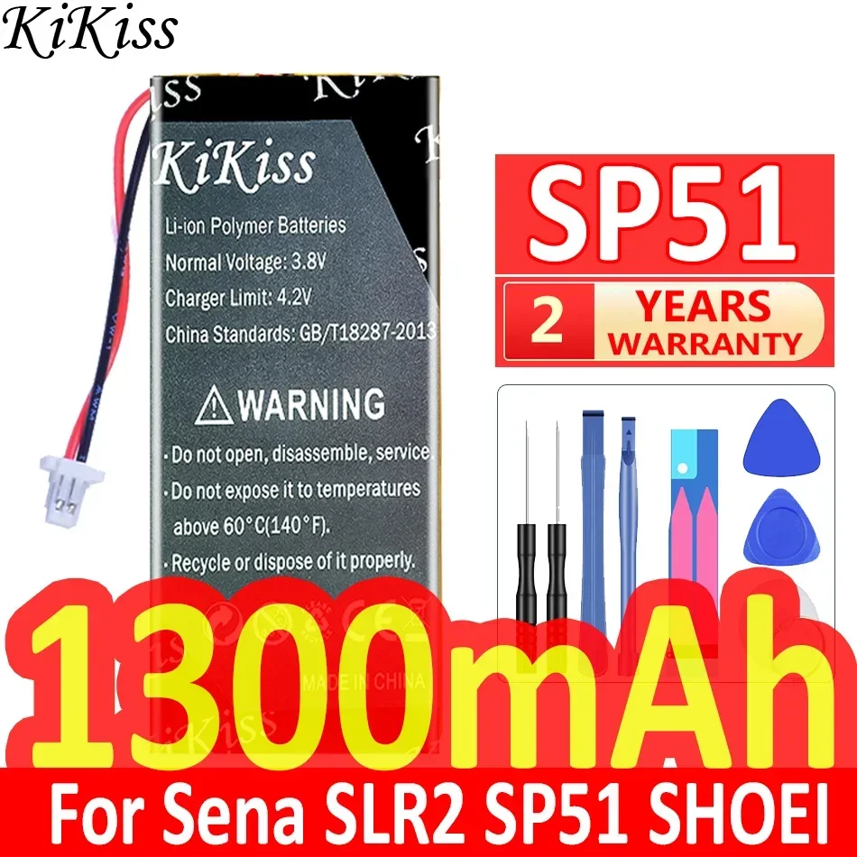 450mAh/1900mAh KiKiss Powerful Battery For Sena 30K 10U 50S 50R SMH10 SLR2 SP51 SHOEI GT-Air II 2019 10C 10S 20s 30S EVO