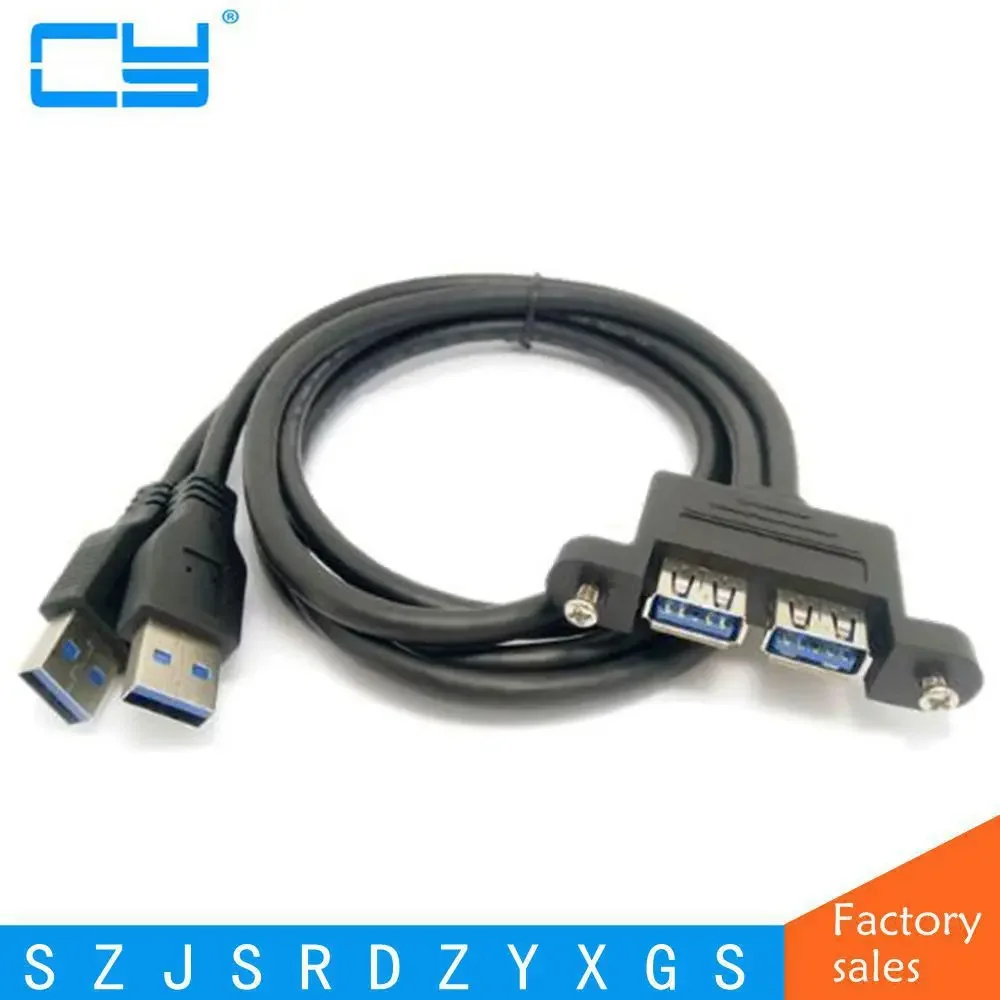 

USB 3.0 Combo двойной удлинительный кабель «папа-мама» с отверстиями для крепления на панели винтов 50 см/0,5 м 80 см/0,8 м