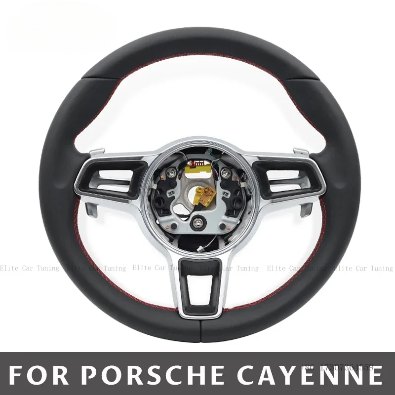 

Car Nappa Leather Steering Wheel fit for Porsche Cayenne Boxster Panamera Cayman 911 991 992 970 997 718 Car Accessories