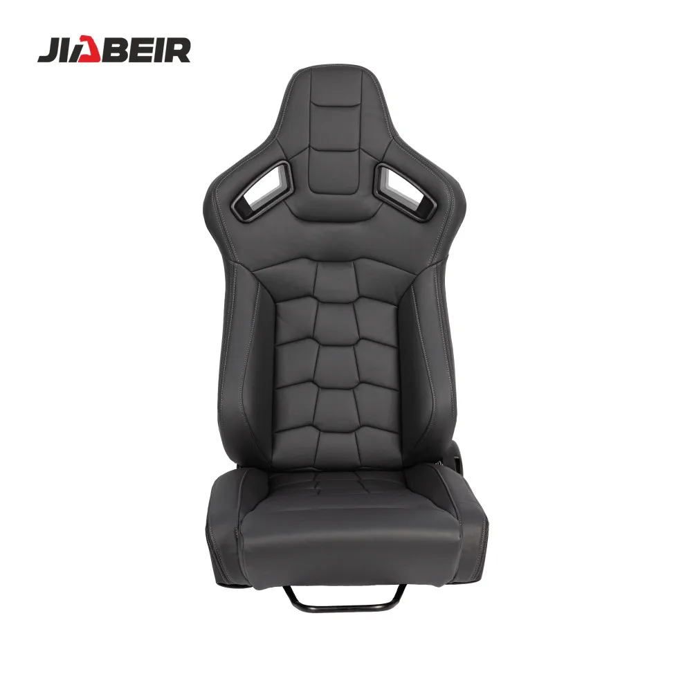 1074 Black PVC Leather Universal Vehicle Slider Simulator Gaming Station Adjustable Sim Bucket Racing Seats - view 6