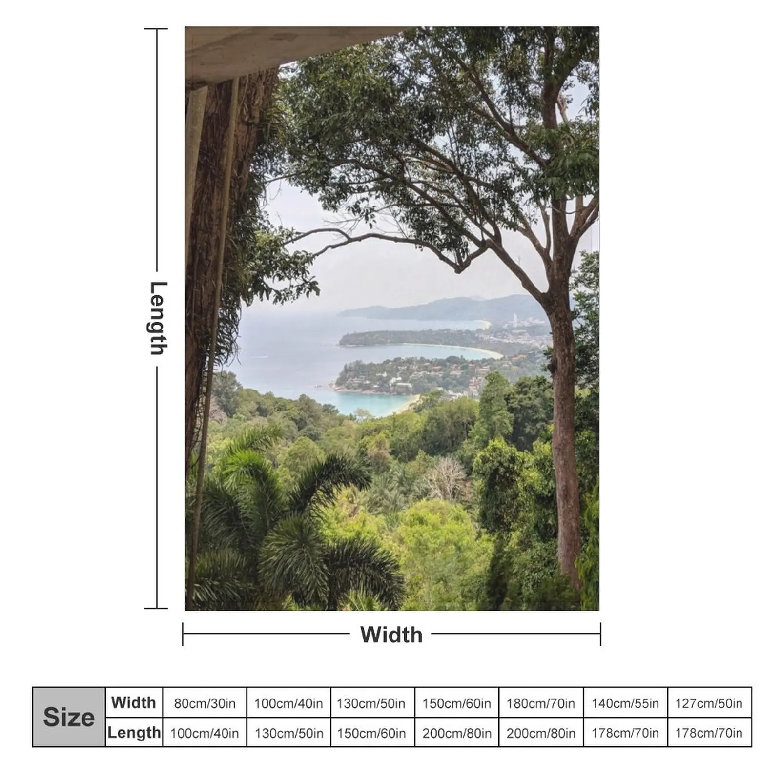 Karon Lookout Point, Phuket Thailand Throw Blanket Thin Luxury St Soft Plaid blankets ands Blankets