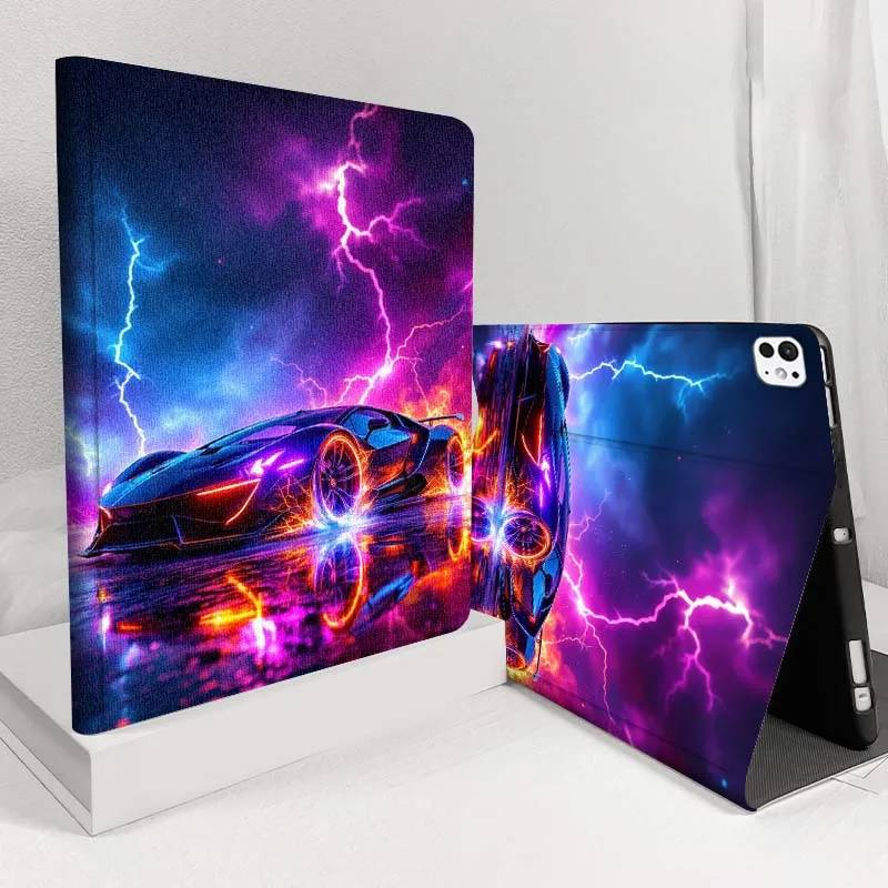 

Black car lightning For iPad Pro Air 5 4 3 13 11 8 7 6 5 10th 7th 6th 10.5 12.9 10.9 Tablet Case