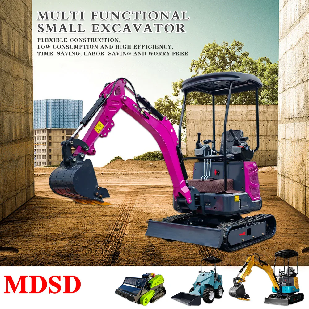 

3 Ton Mini Excavator Tracked Micro Digger Durable Stable For Construction Garden Landscaping Excavator Free Global Shipping