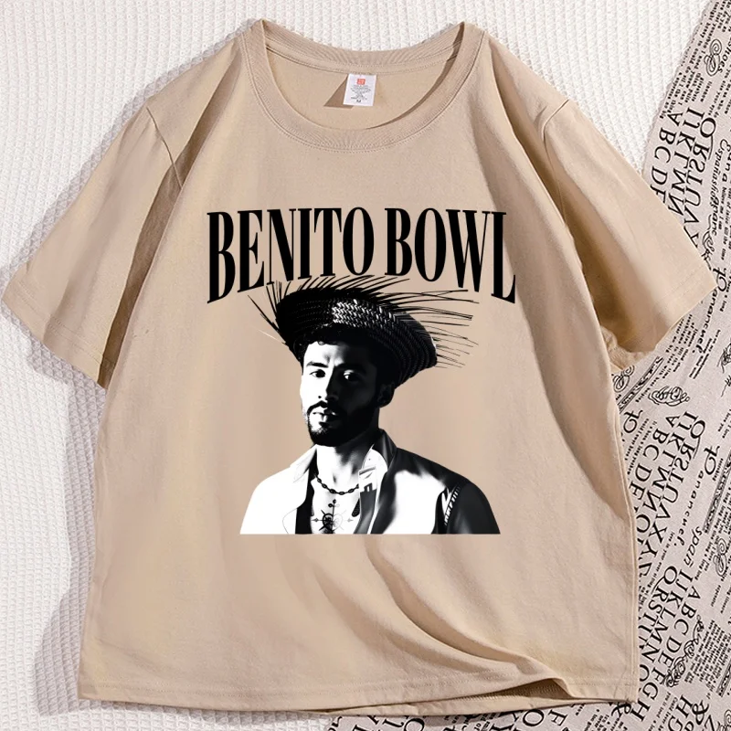 

Bad Bunny Benito Bowl T Shirt Bunny Halftime Show T-Shirt Funny Tee Men's Home Clothes O-neck Short Sleeve Tshirts Streetwear