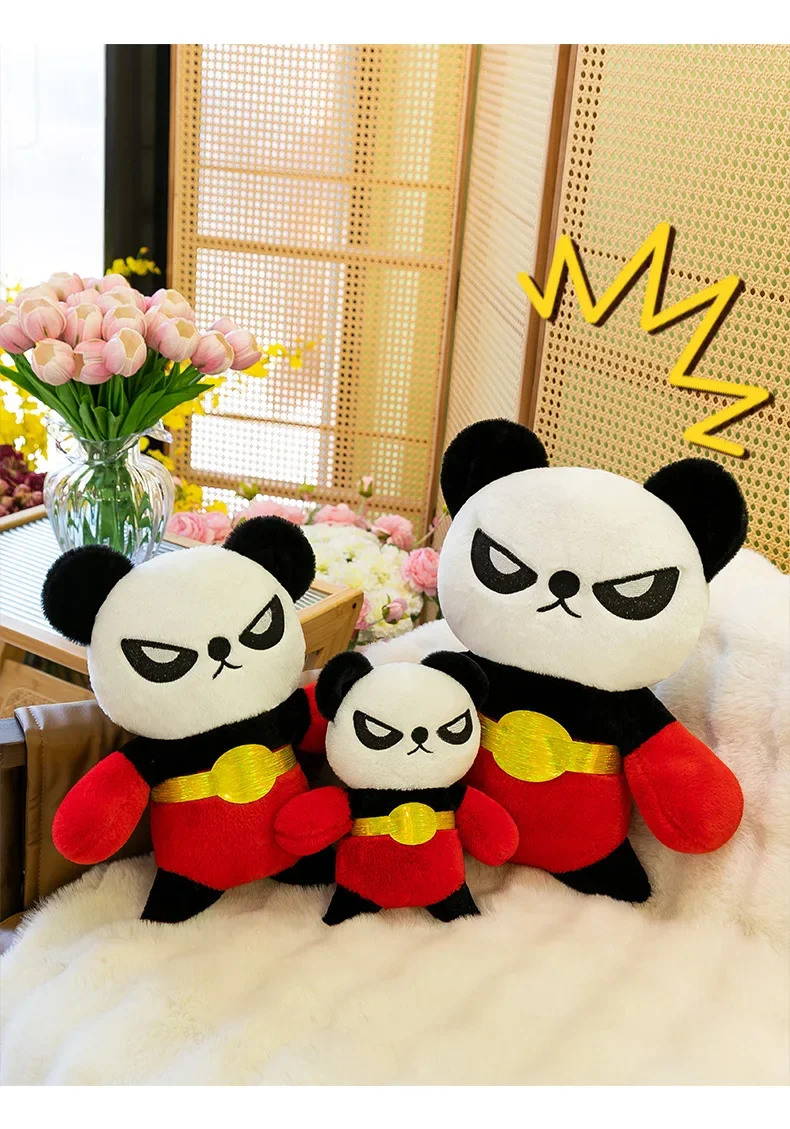 80cm Lovely Panda Plush Toys Gold Medal Panda Stuffed Doll Cartoon Animals Plush Dolls Home Decoration Plush Toys Children Gifts