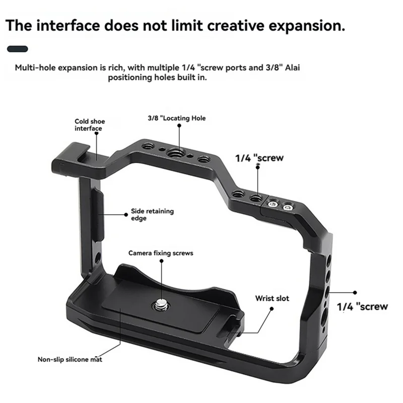 

ABTS-Full Camera Cage Rig Protective Frame Case For A6700 DSLR Camera Expansion Stabilizer Video Film Movie Making Bracket