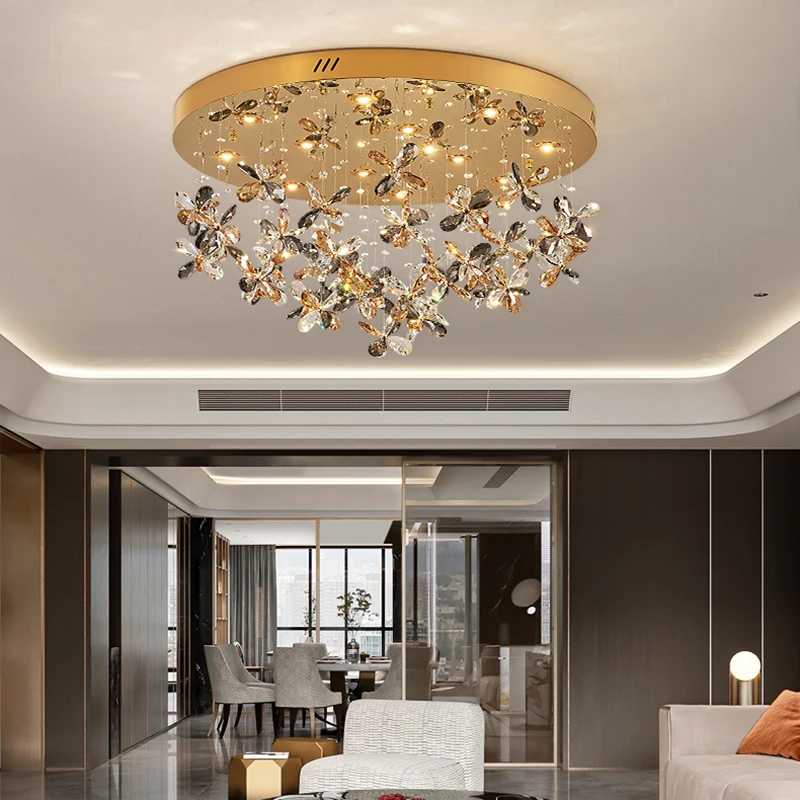 

Modern Butterfly Crystal Led Chandelier for Living Dining Room Food Tables Bedroom Pendant Lights Home Decor Lusters Luminaires