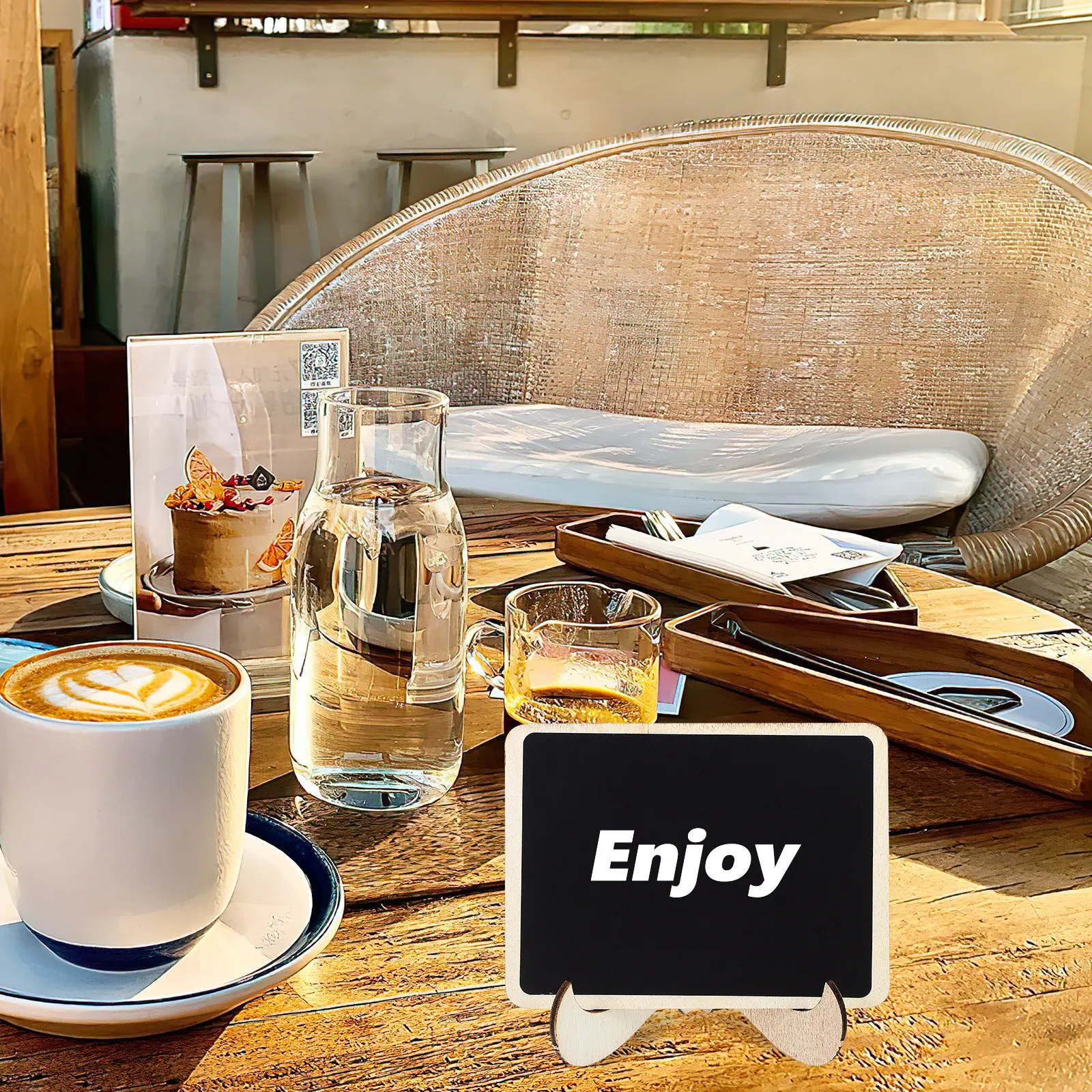 15Pcs Chalkboard Mini Tabletop Signs Small Blackboards for Catering Events Food Display Menu Boards Writing Erasable