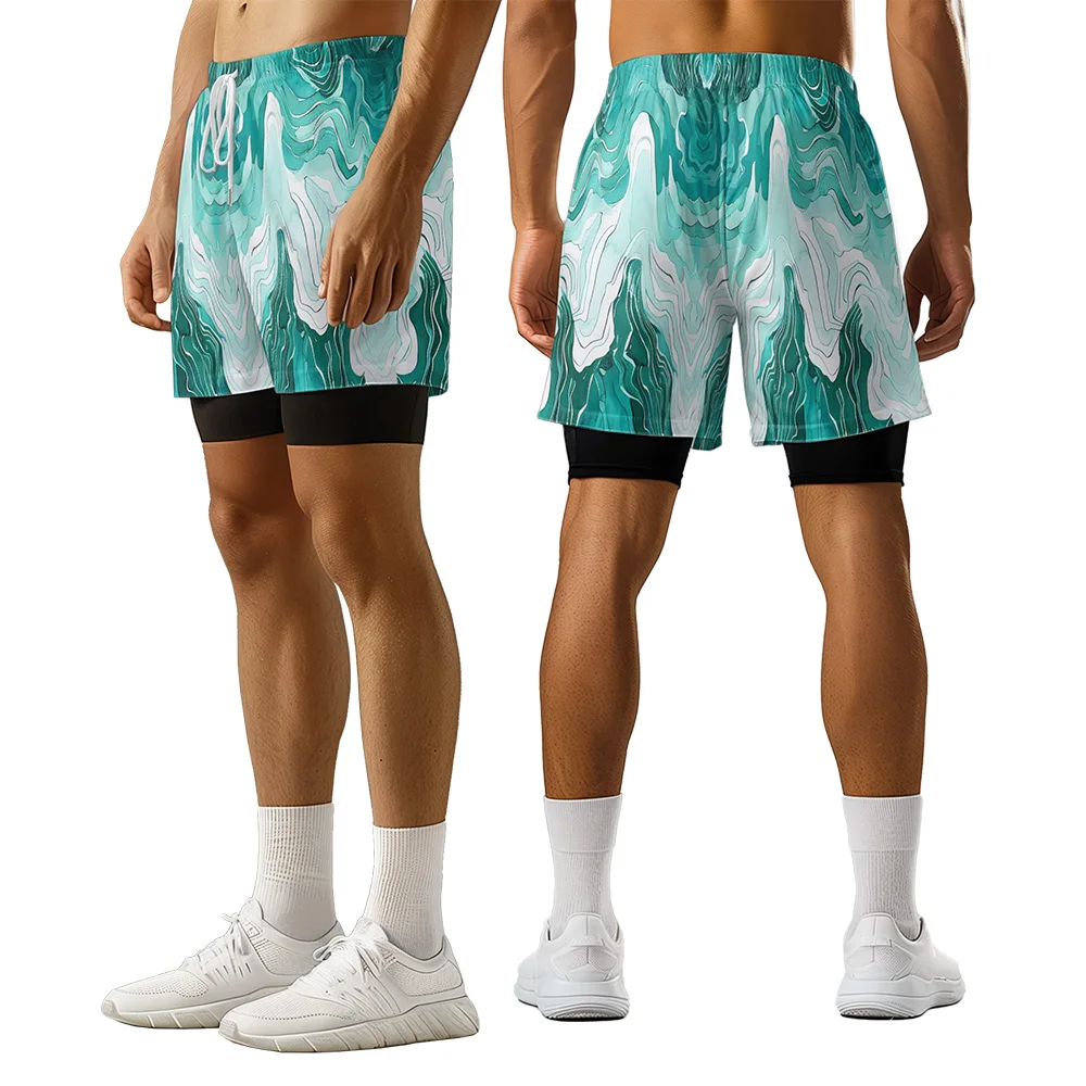 

2024 New original design Color rendering Summer 3D Advanced Print Casual trend Sports High Street basketball shorts men shorts