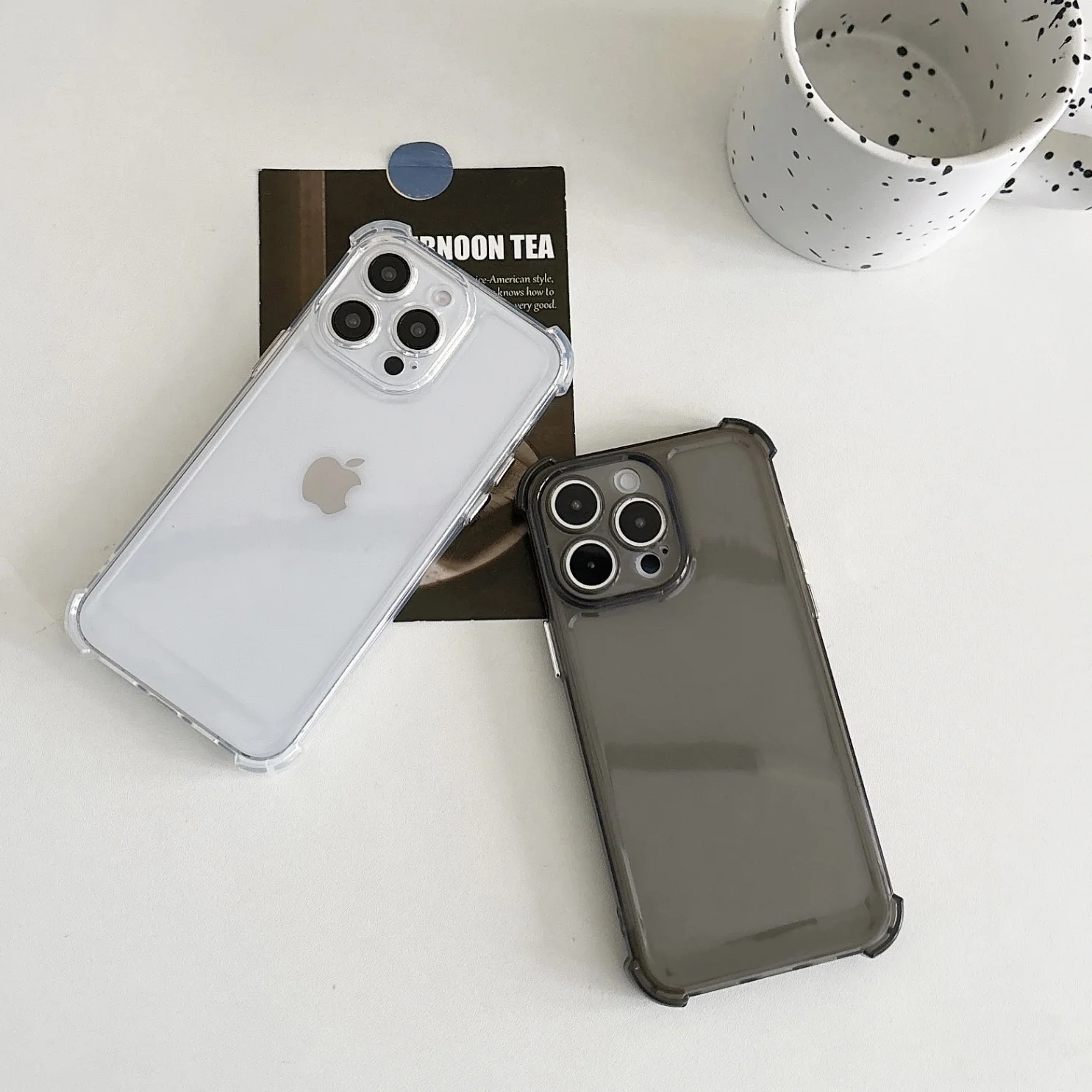 Transparente Anti-Fall-Handyhülle für iPhone 16 15 14 Plus 13 Pro Max, luxuriöse Funda-Verdickung, einfache Hüllen