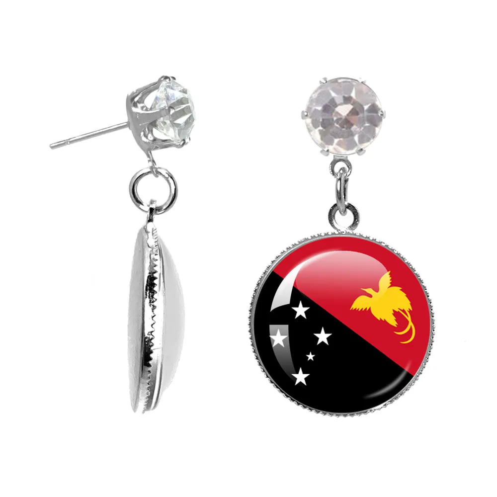 South Africa,Mozambique,Liberia,Cameroon,Cape Verde,Papua NewGuinea,Algeria,Belgium,Portugal Nation Flag Drop Earrings Gift